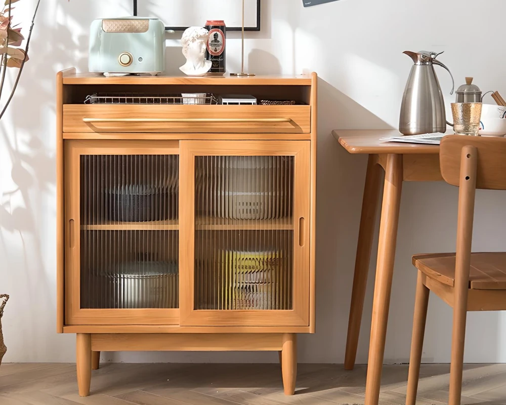 natural wood sideboard