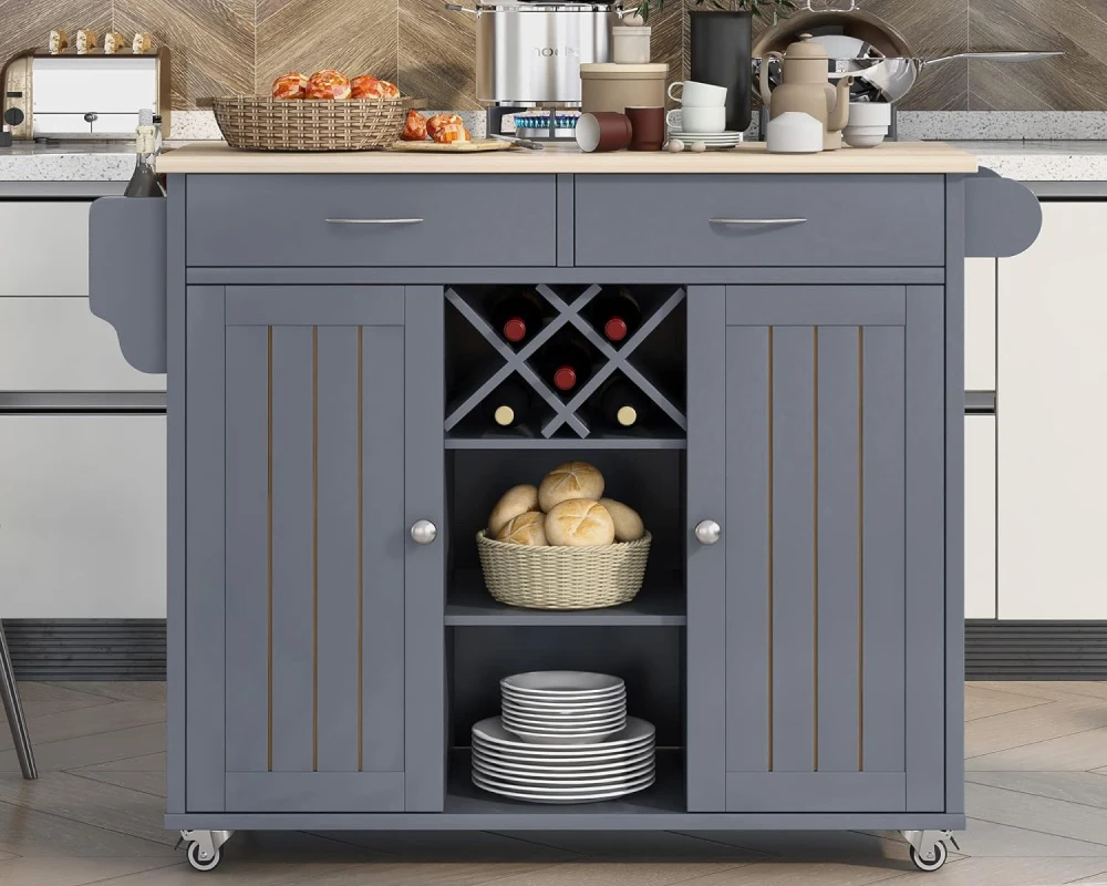 wheeled kitchen island